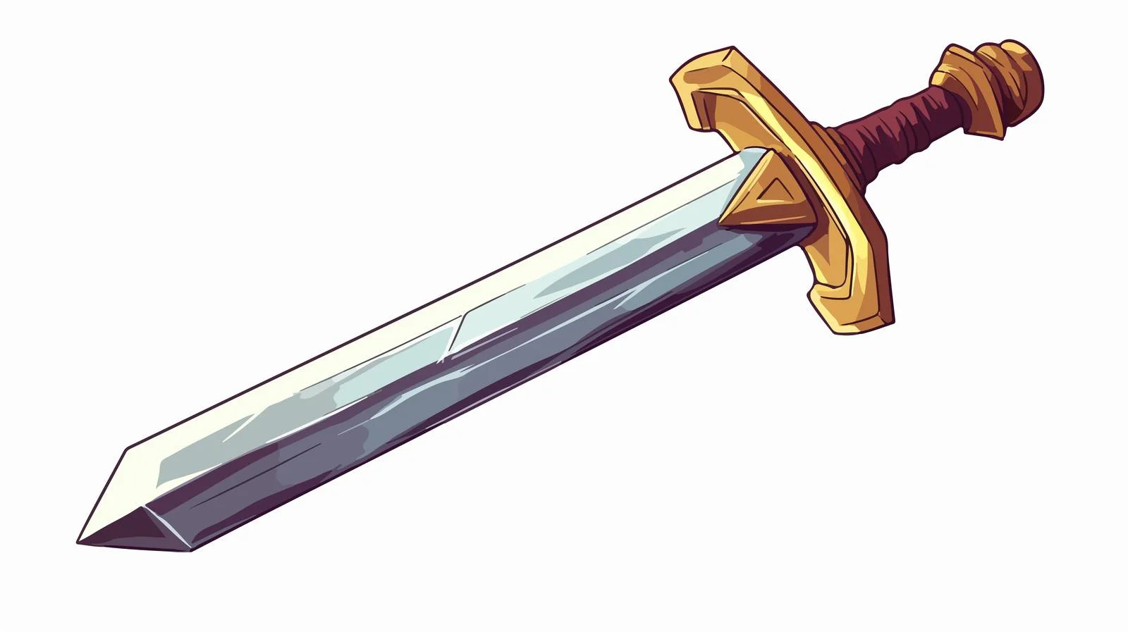 Retro Cartoon Sword Illustration — free download from Dotvec