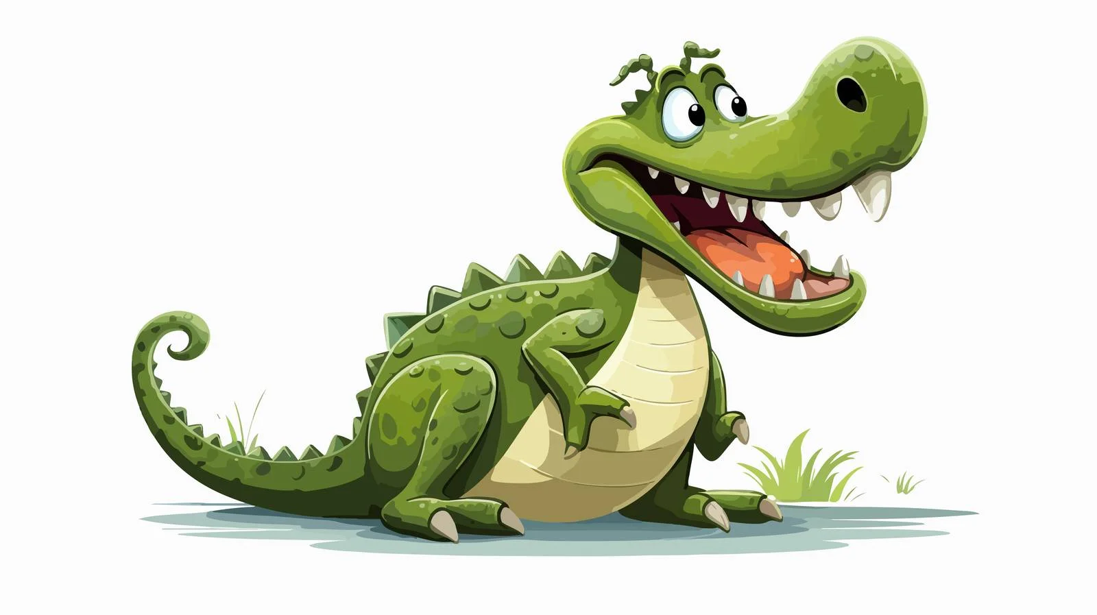 Vintage Crocodile Cartoon Vector Illustration — free download from Dotvec