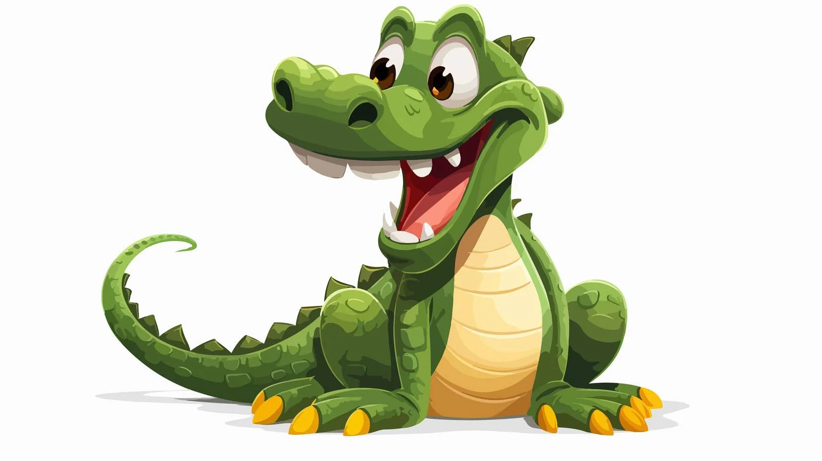 Charming Cartoon Crocodile Illustration — free download from Dotvec