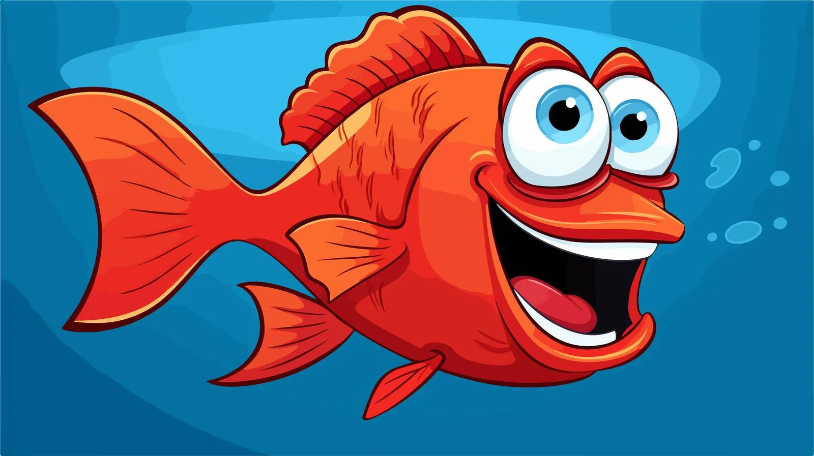 Charming Cartoon Talking Fish Illustration — free download from Dotvec