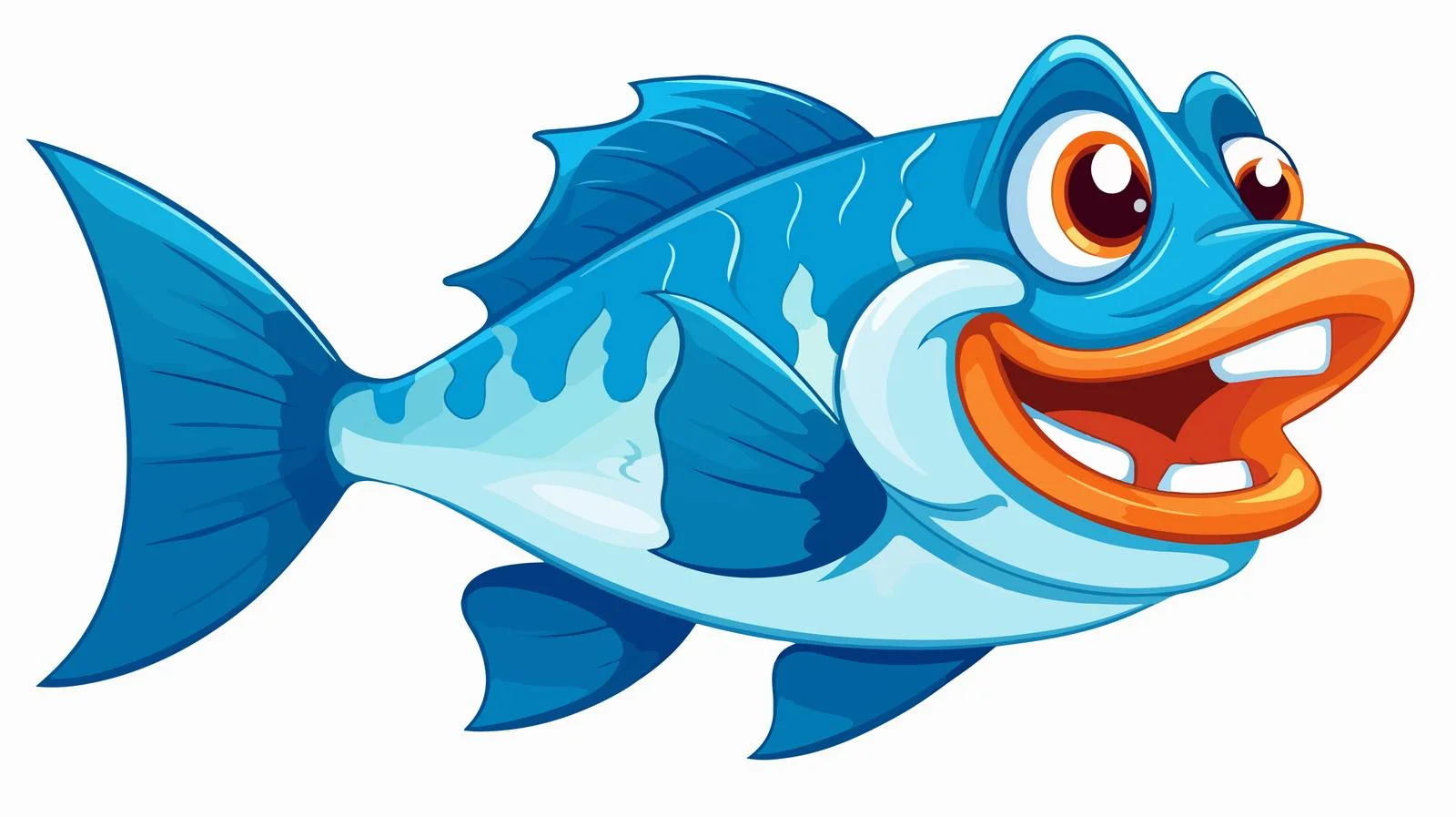 Chatty Fish Cartoon Stock Illustration — free download from Dotvec