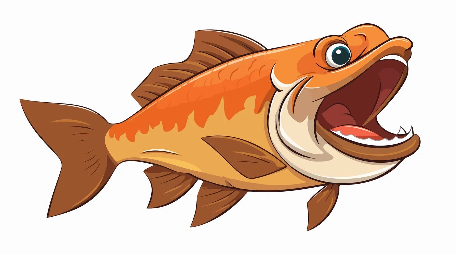 Charming Cartoon Talking Fish Illustration — free download from Dotvec
