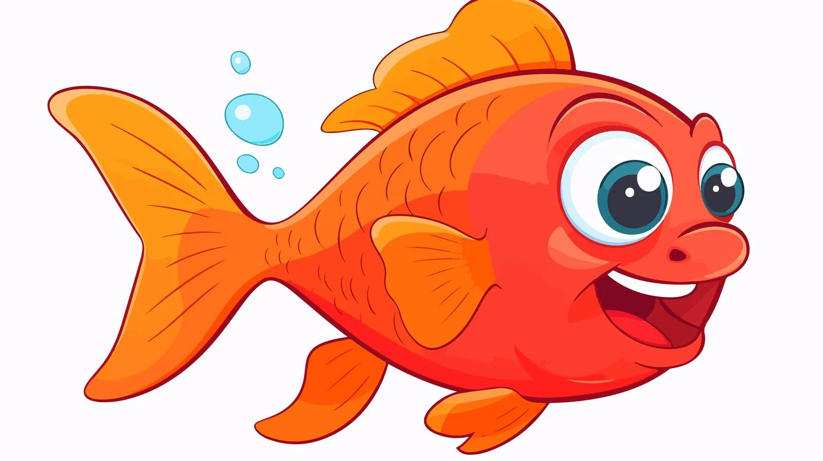 Chatty Goldfish Cartoon Vector Illustration — free download from Dotvec