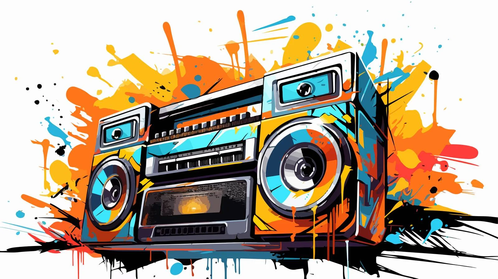 Vintage Cassette Player with Loud Volume – free blasting image from Dotvec