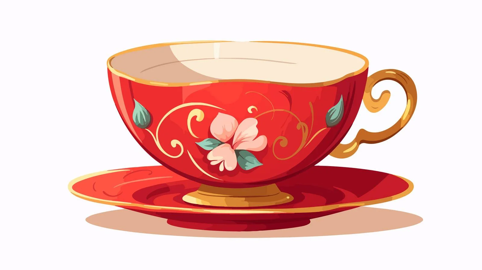 Vintage Cartoon Teacup Vector Illustration — free download from Dotvec