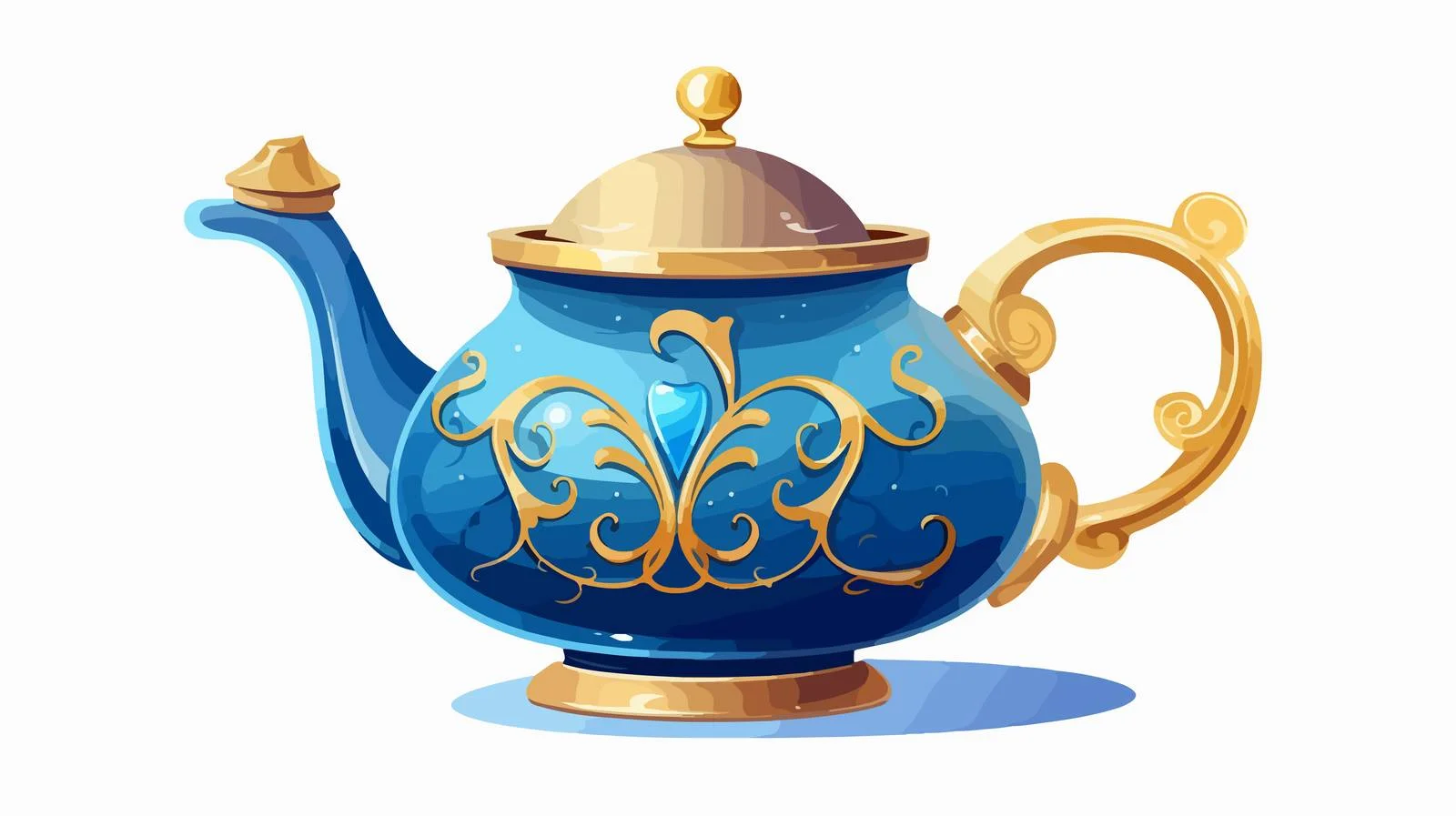 Retro Cartoon Teapot Stock Illustration — free download from Dotvec