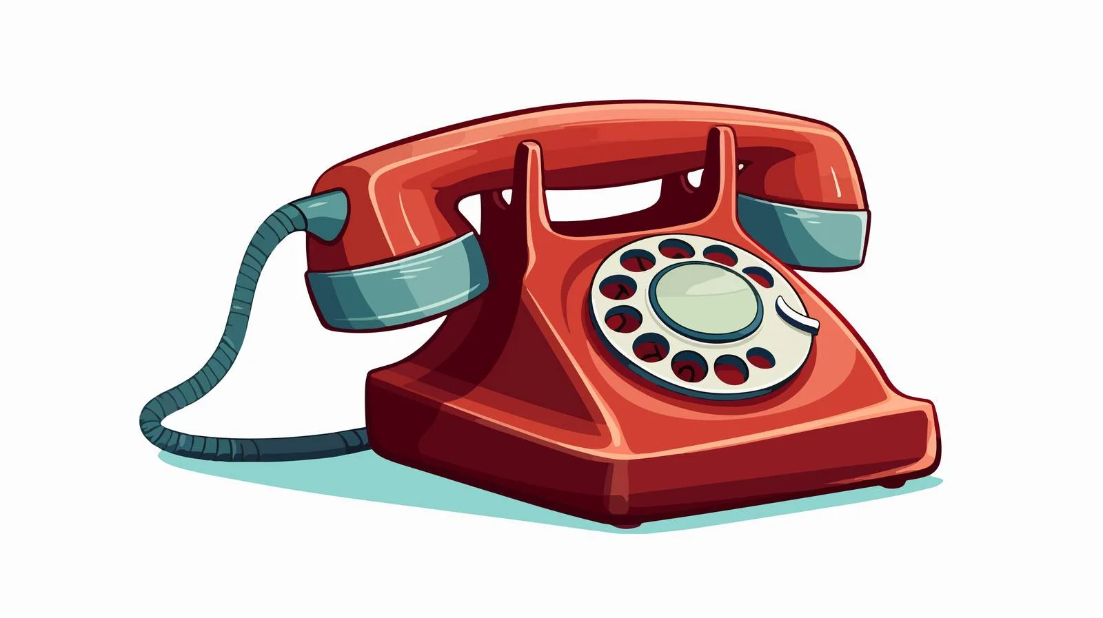 Vintage Cartoon Telephone Illustration — free download from Dotvec