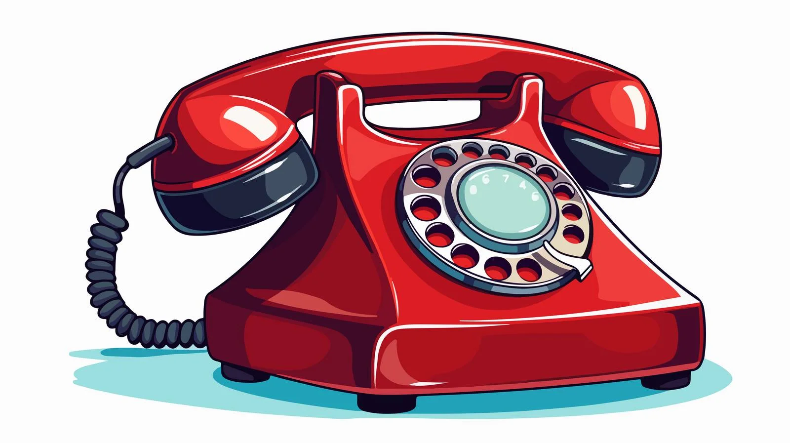 Vintage Cartoon Telephone Illustration – free landline image from Dotvec