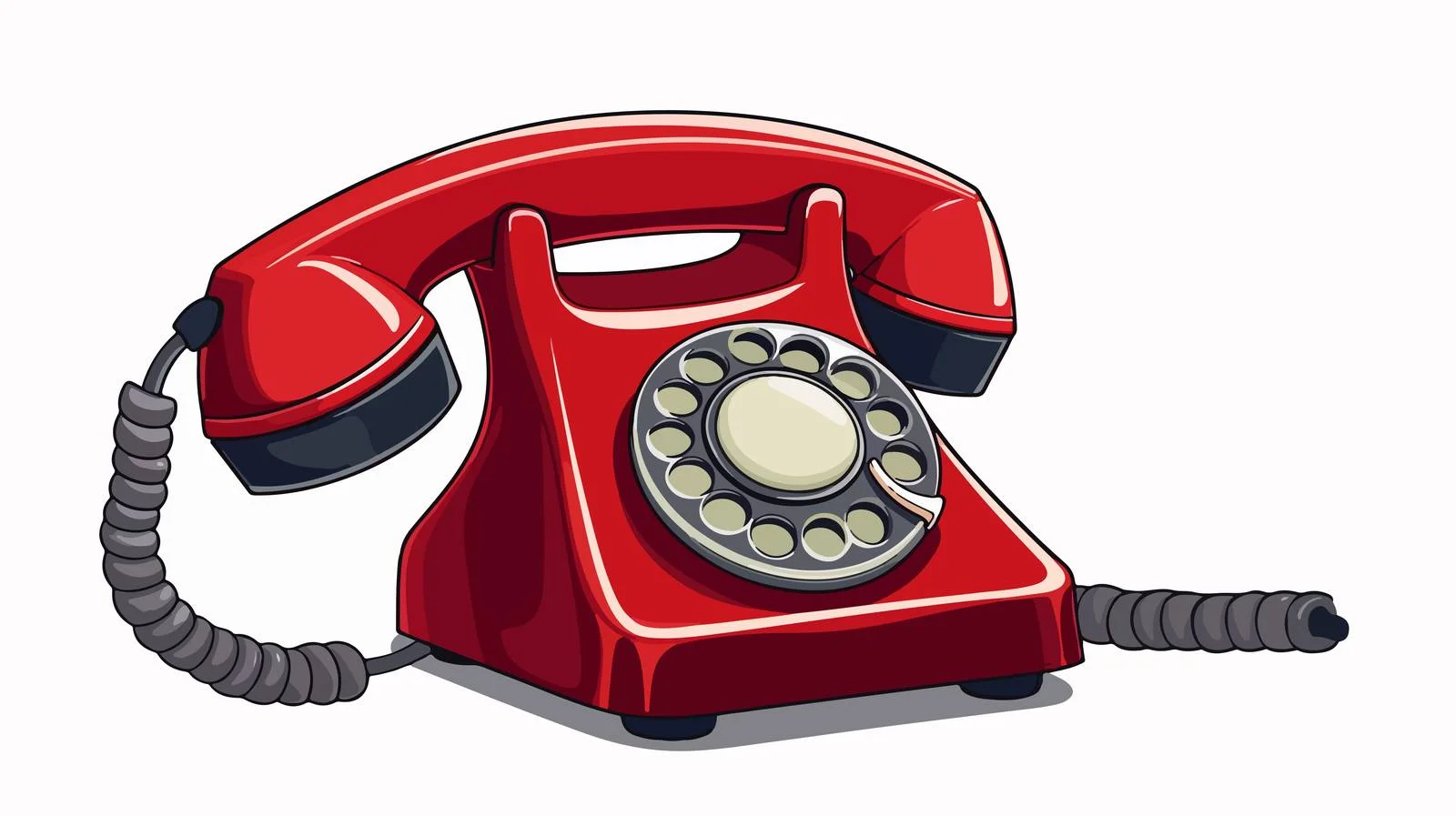 Vintage Cartoon Telephone Vector Illustration — free download from Dotvec