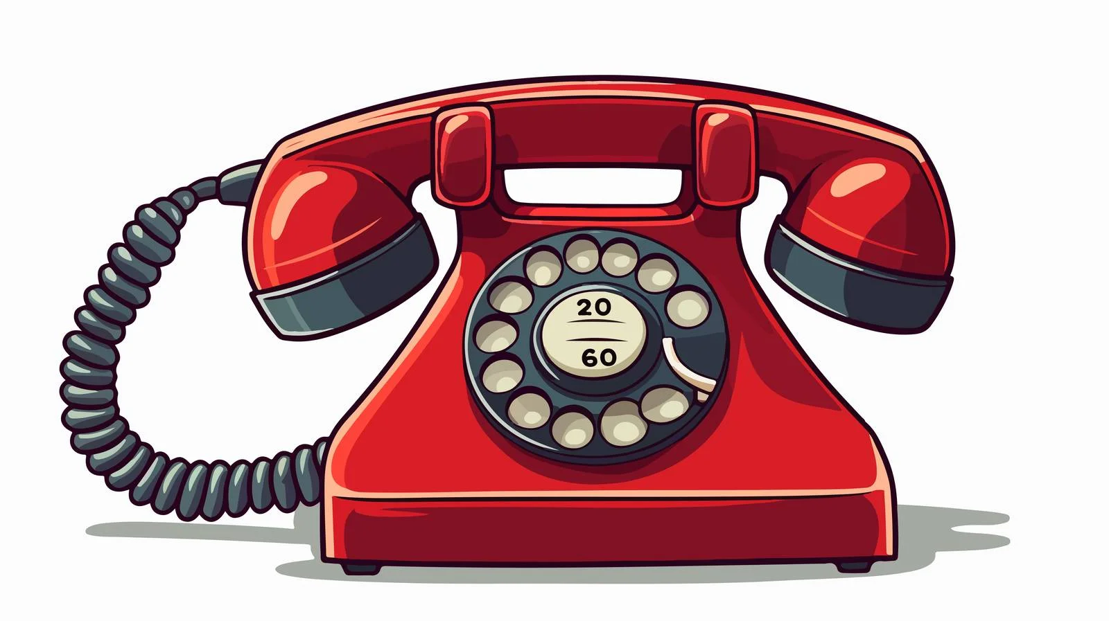 Vintage Cartoon Telephone Stock Vector Illustration — free download from Dotvec