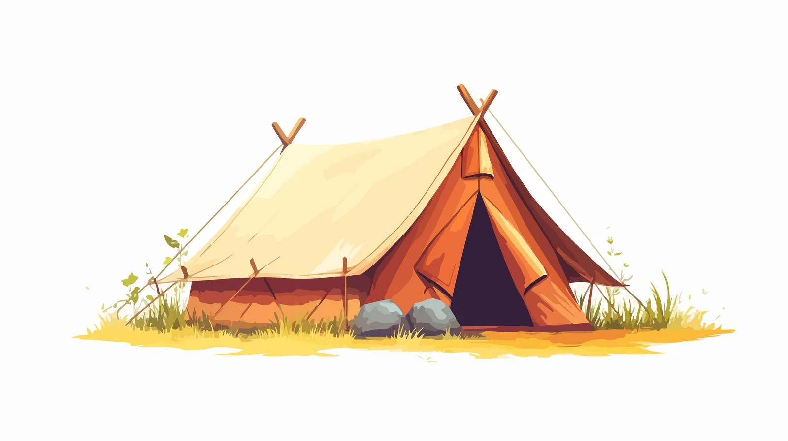 Vintage Camping Tent Illustration — free download from Dotvec