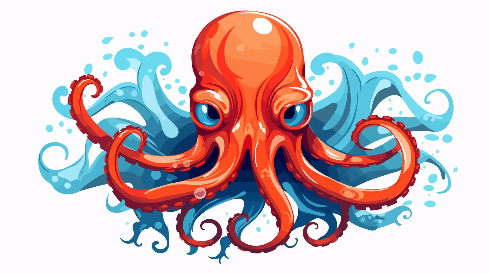 Vintage Tentacle Cartoon Vector Illustration — free download from Dotvec