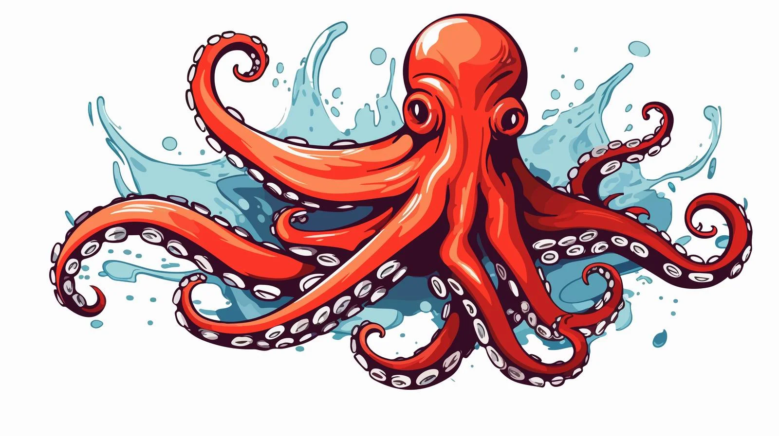 Vintage Tentacle Cartoon Vector Illustration — free download from Dotvec