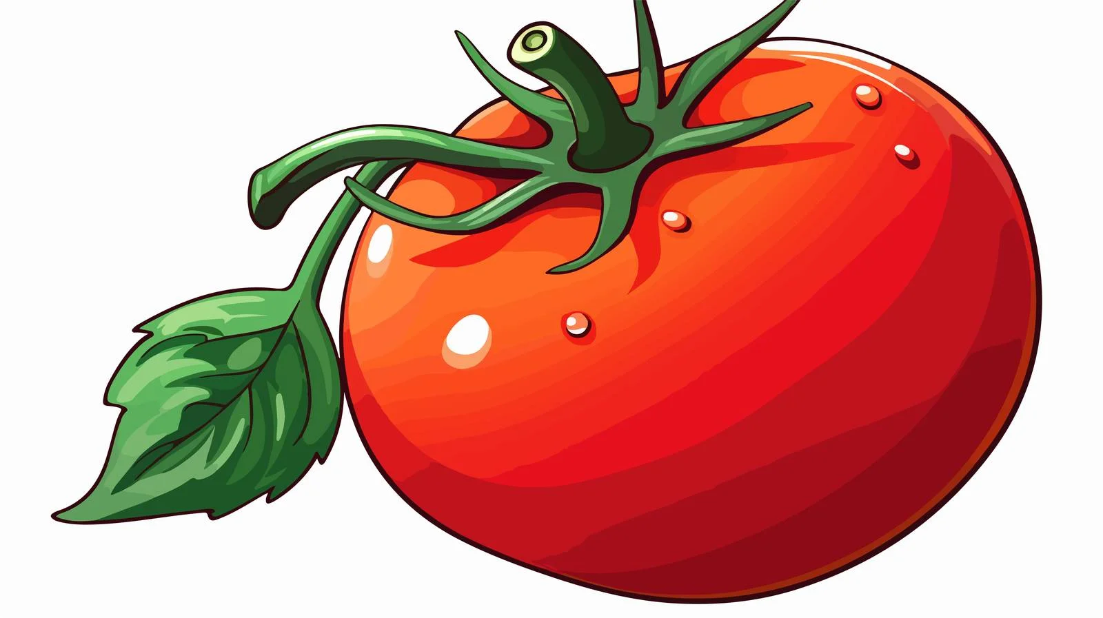 Retro Cartoon Tomato Illustration — free download from Dotvec