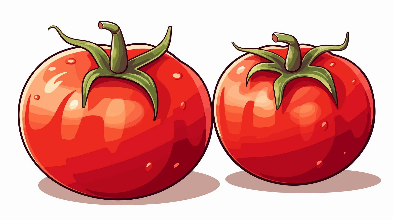 Vintage Cartoon Tomato Stock Illustration — free download from Dotvec