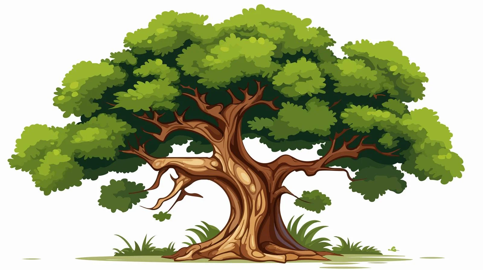Retro Cartoon Tree Stock Illustration — free download from Dotvec