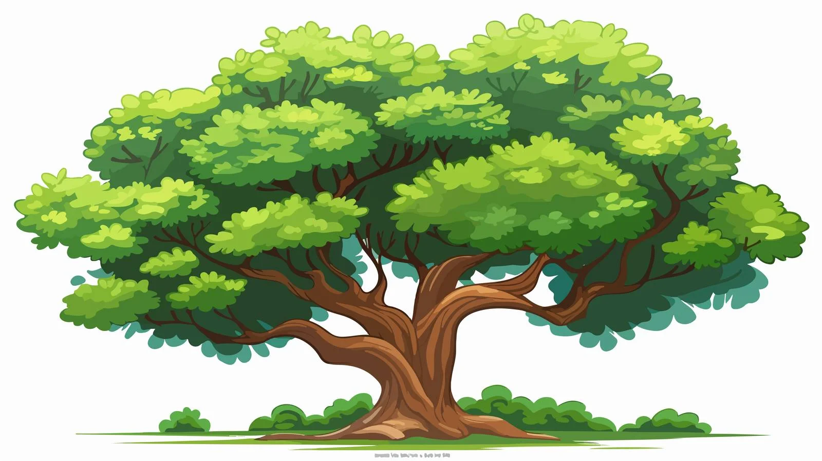 Retro Cartoon Tree Stock Vector Illustration — free download from Dotvec