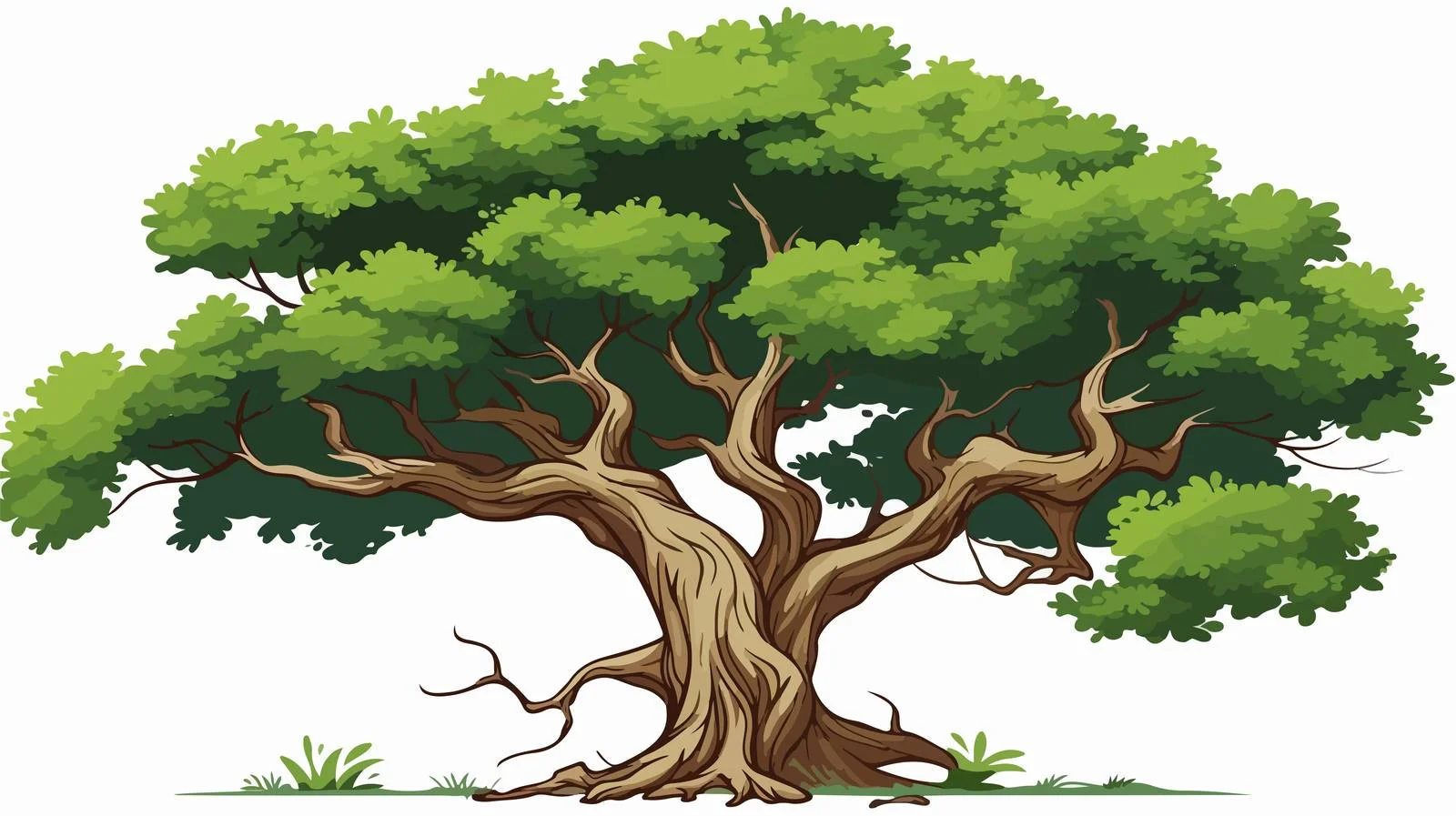 Vintage Cartoon Tree Illustration — free download from Dotvec
