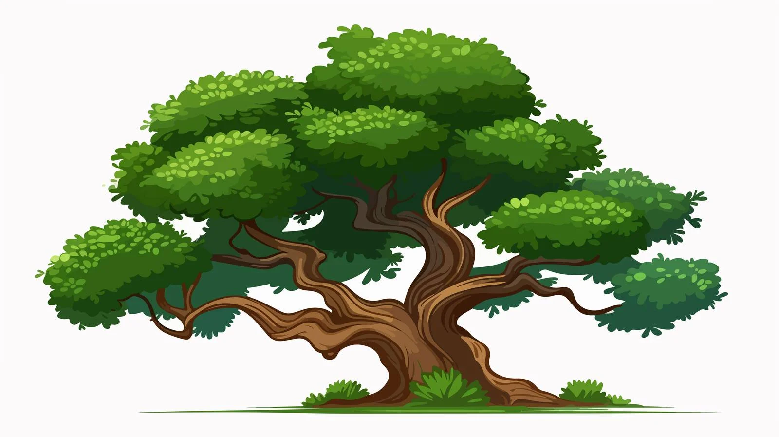 Vintage Cartoon Tree Vector Illustration — free download from Dotvec