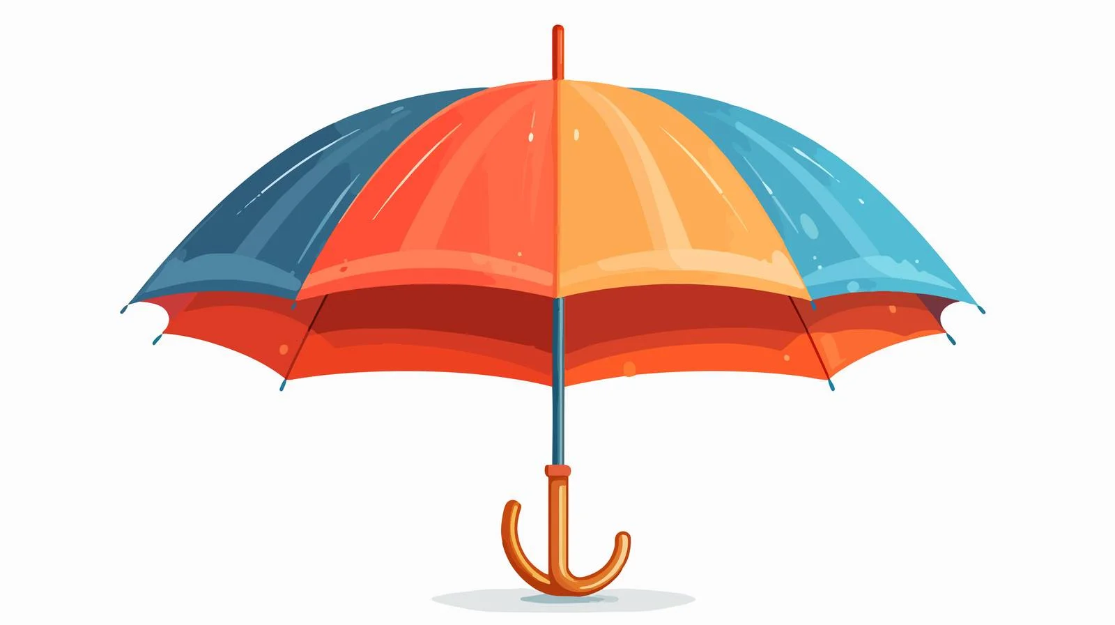 Vintage Cartoon Umbrella Vector Illustration — free download from Dotvec
