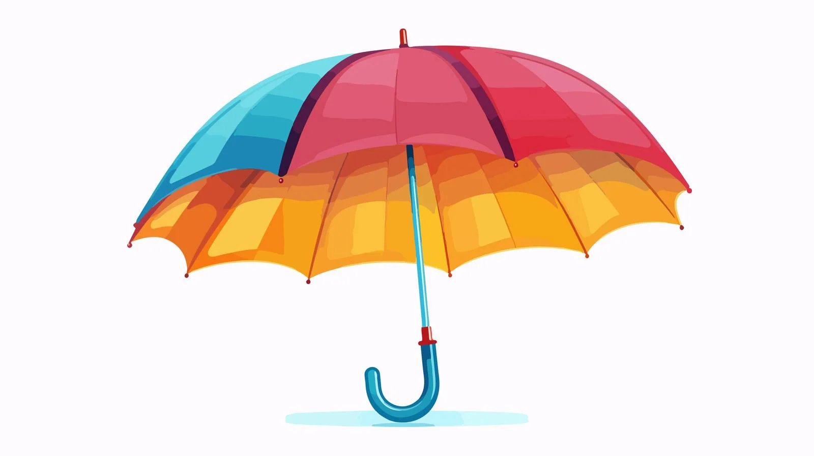 Vintage Cartoon Umbrella Vector Illustration — free download from Dotvec