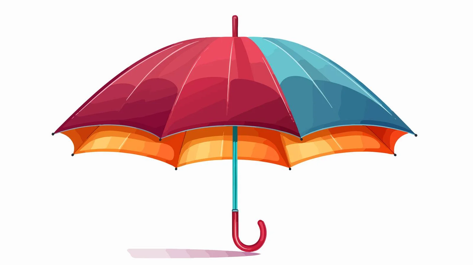 Vintage Cartoon Umbrella Vector Illustration — free download from Dotvec