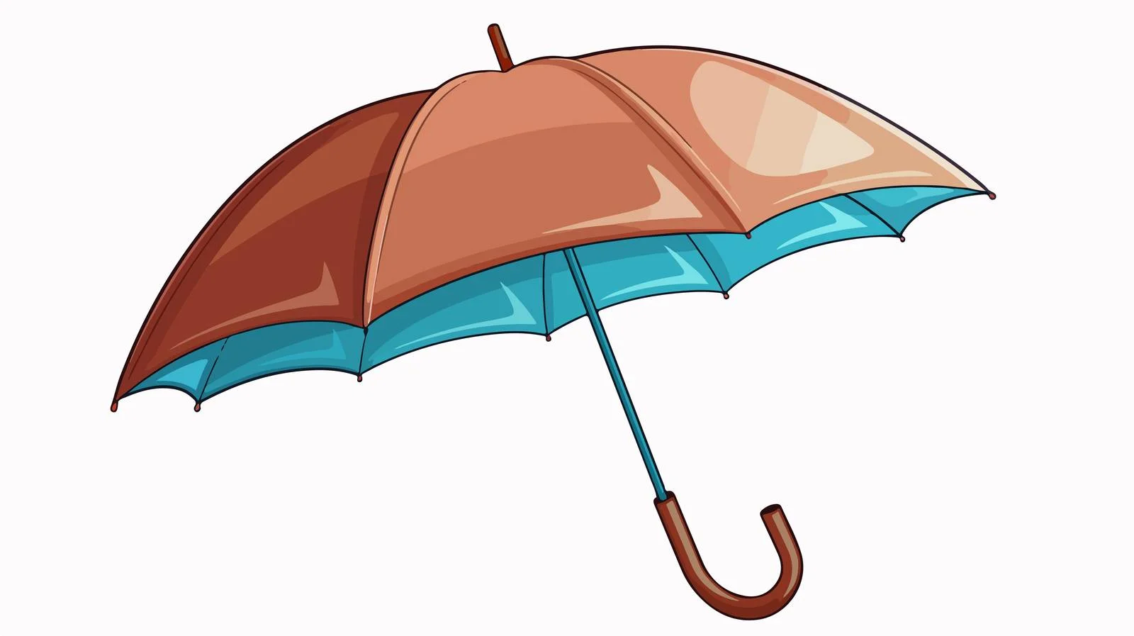 Vintage Cartoon Umbrella Vector Illustration — free download from Dotvec