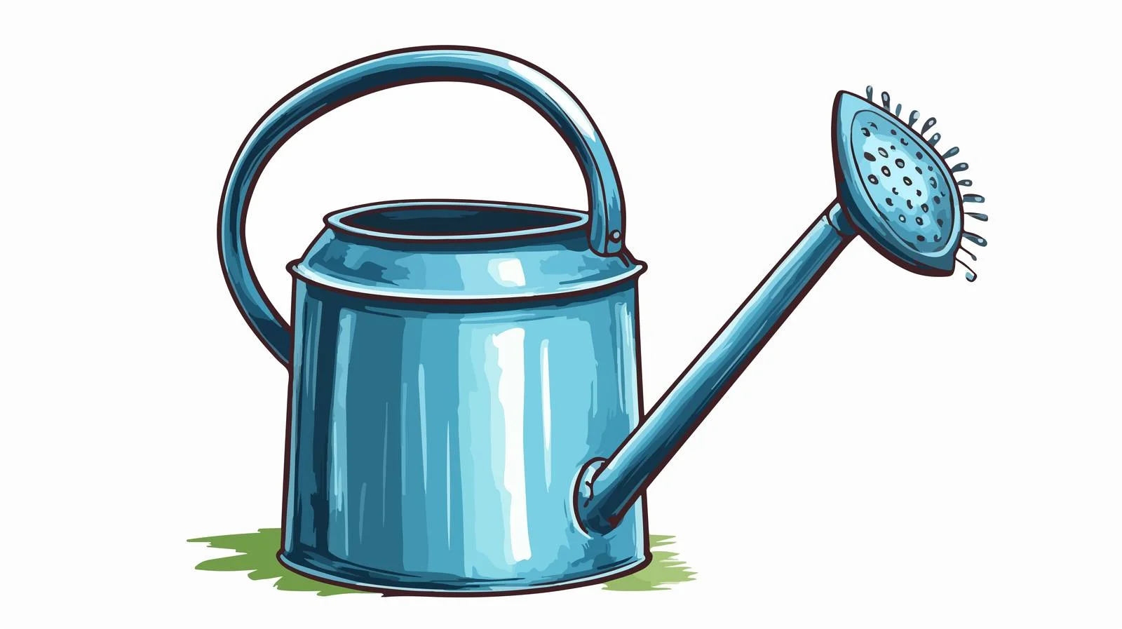 Retro Cartoon Watering Can Illustration — free download from Dotvec