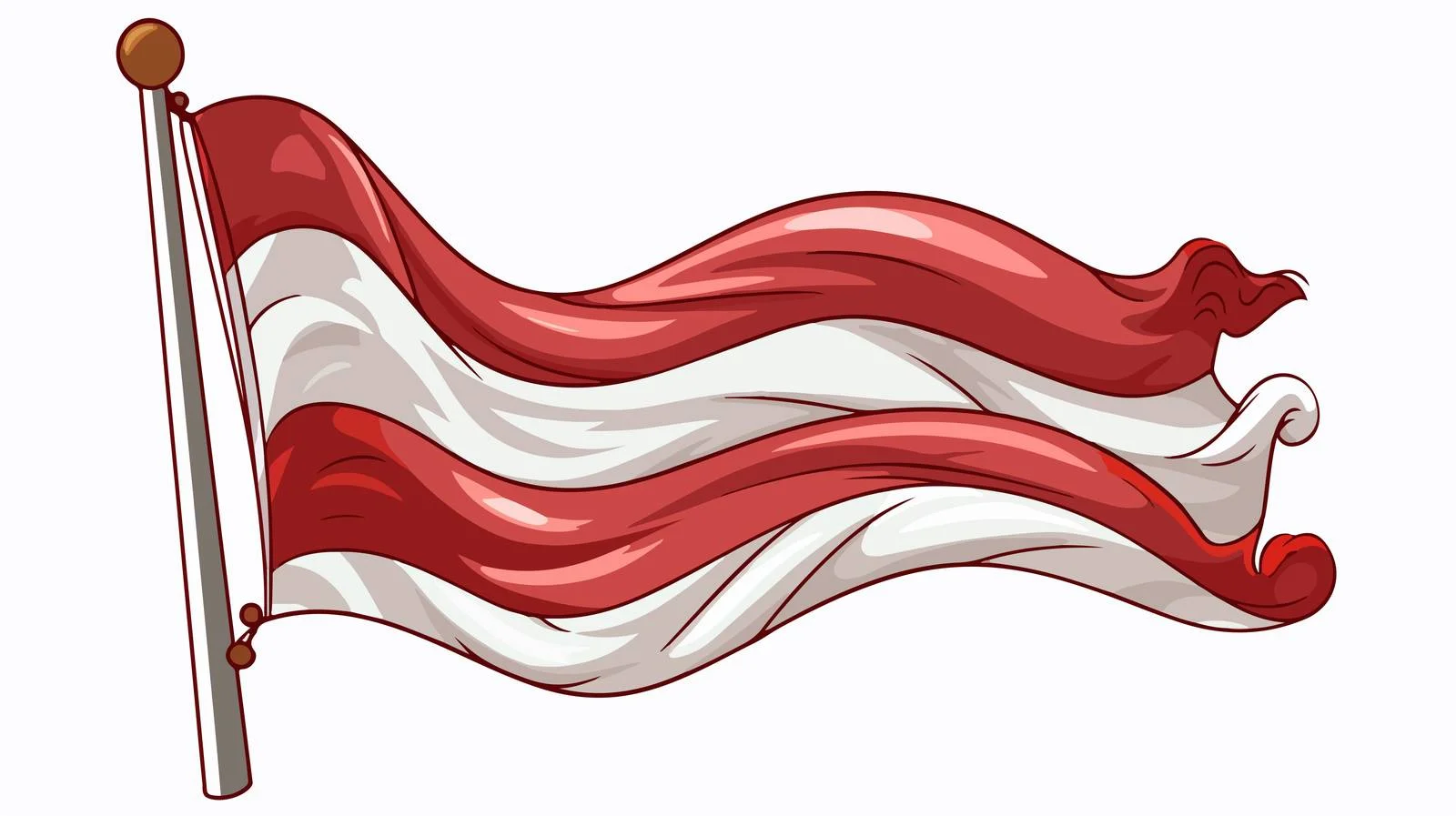 Vintage Flag Cartoon Vector Illustration — free download from Dotvec