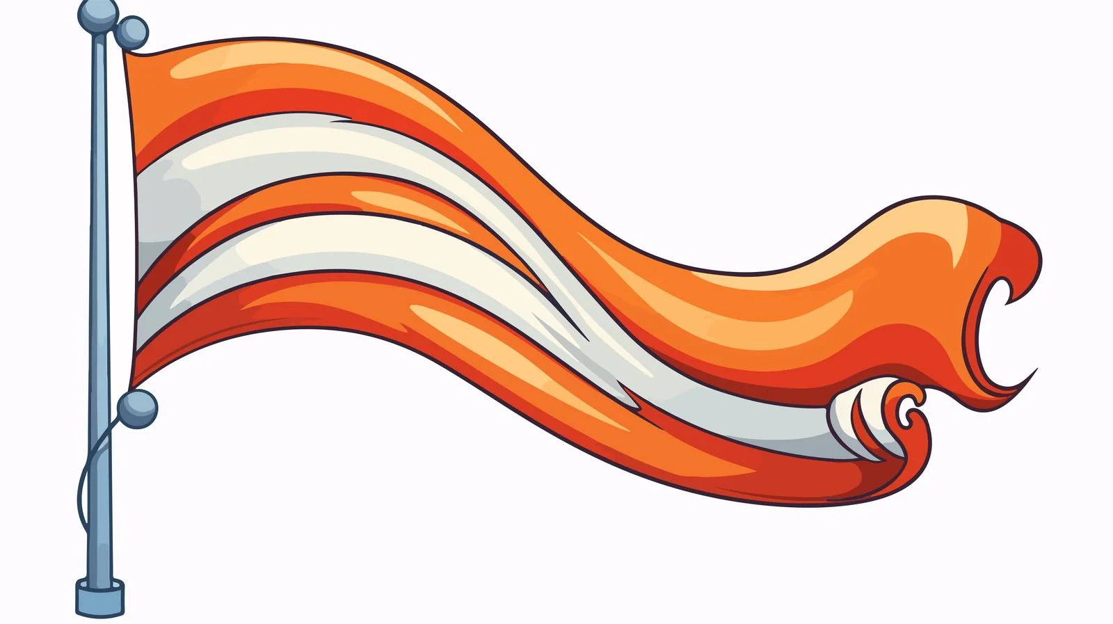 Retro Waving Flag Vector Illustration — free download from Dotvec