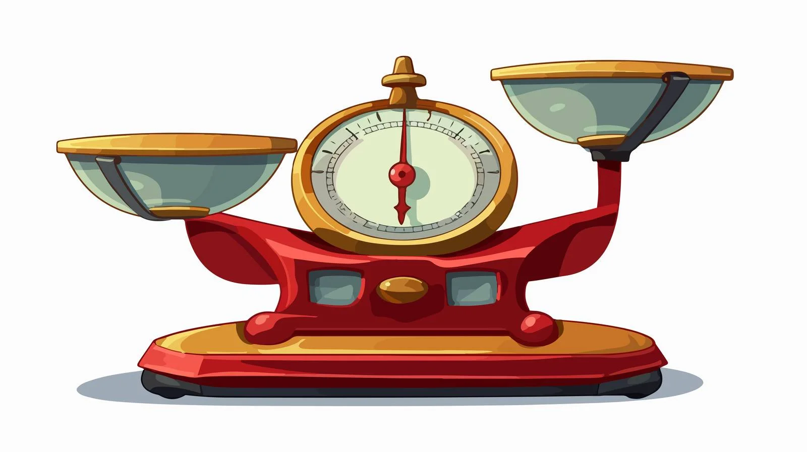 Vintage Cartoon Weighing Scales Illustration — free download from Dotvec