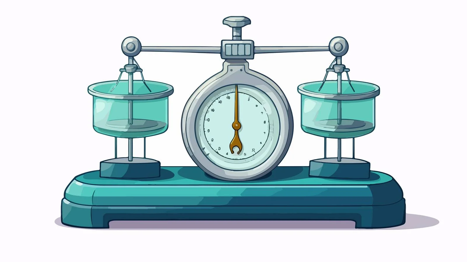 Vintage Cartoon Weighing Scales Illustration — free download from Dotvec