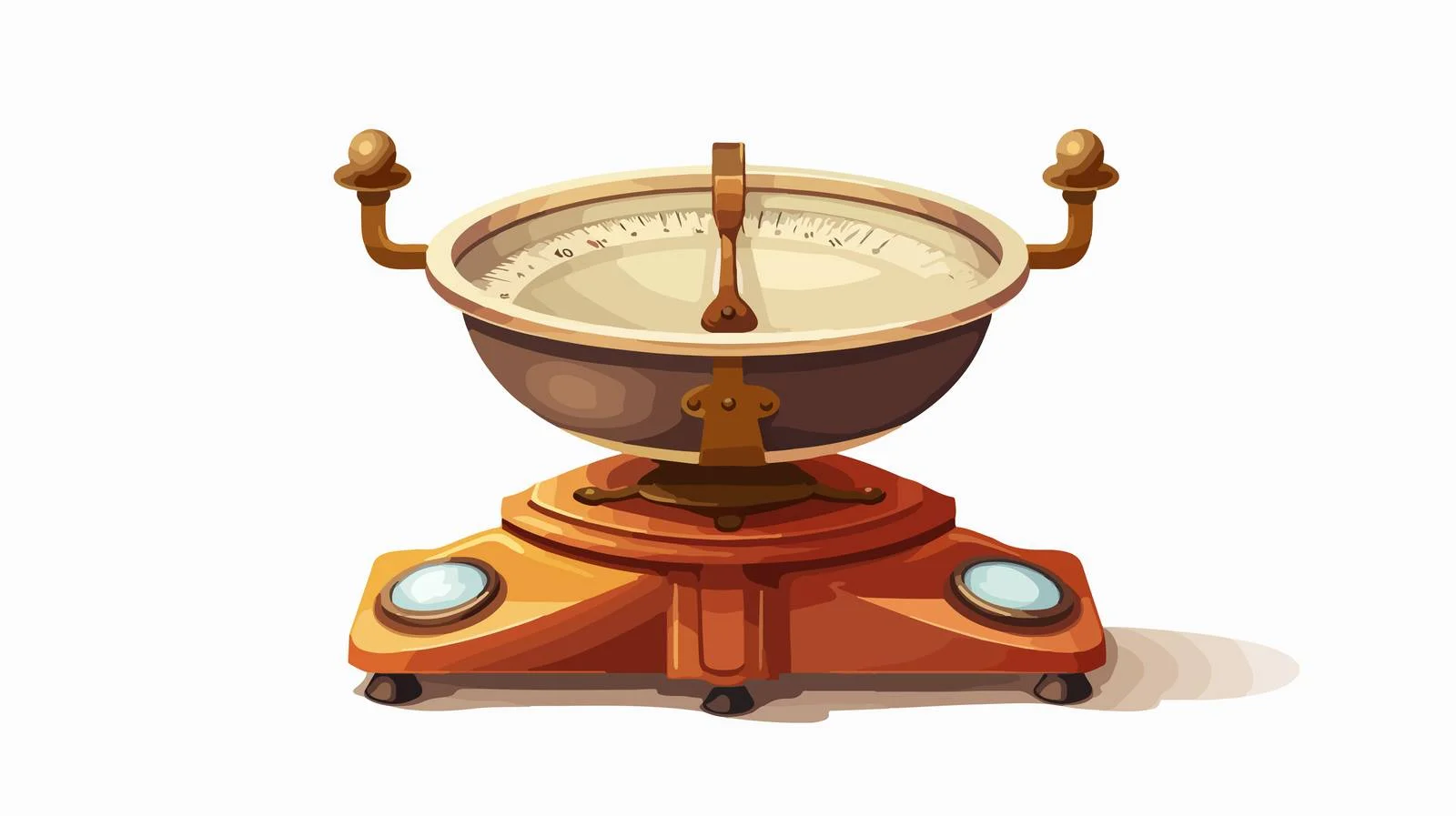 Vintage Cartoon Weighing Scales Illustration — free download from Dotvec