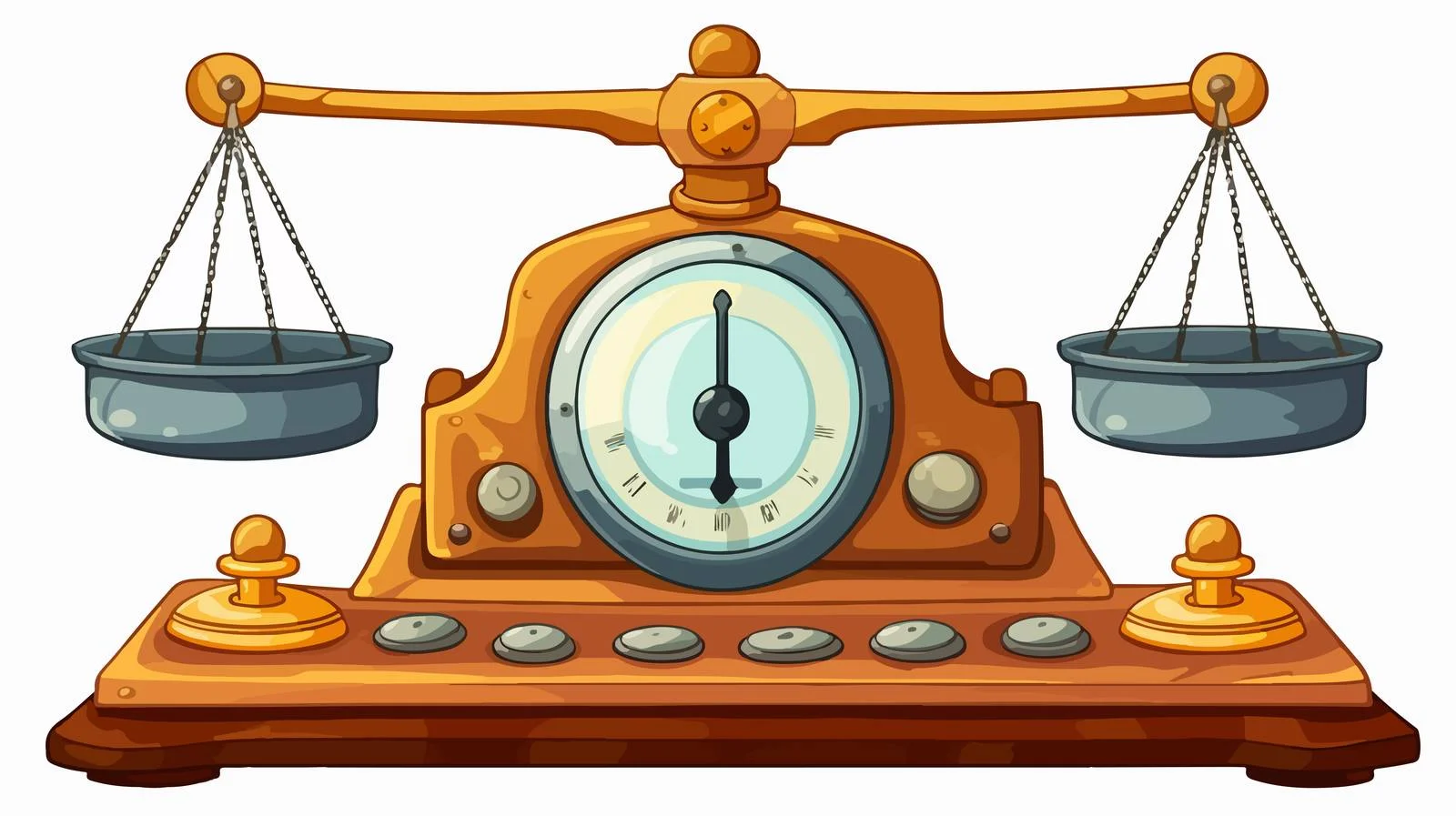 Retro Cartoon Weight Vector Illustration — free download from Dotvec