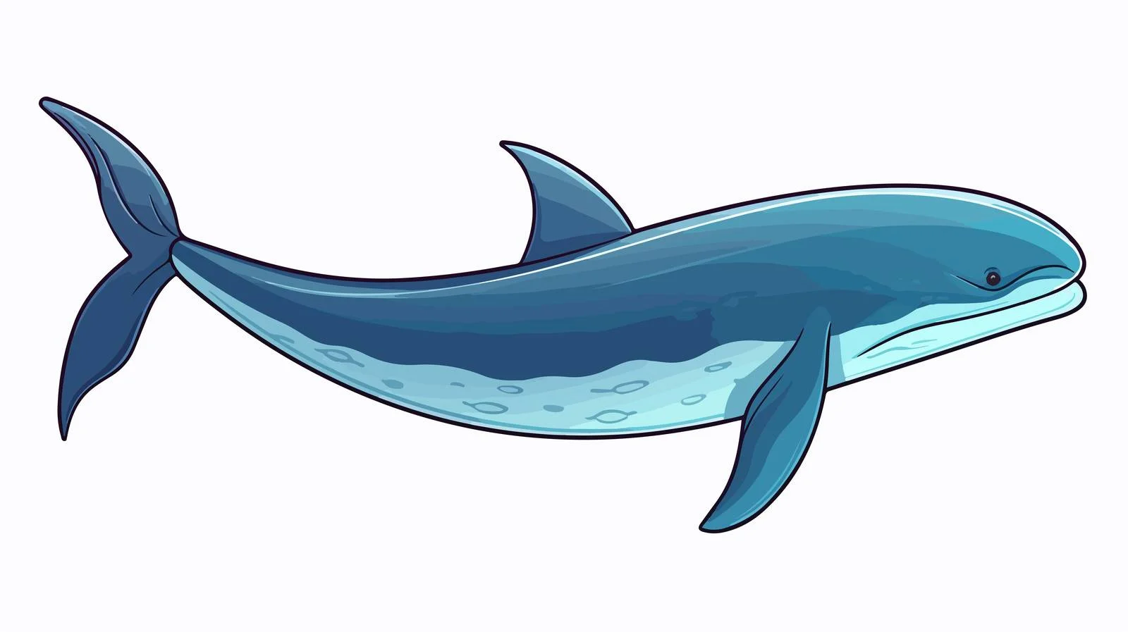 Retro Cartoon Whale Tail Vector — free download from Dotvec