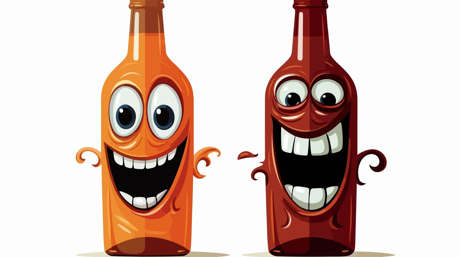 Vintage Wine Bottle Character Vector Illustration — free download from Dotvec