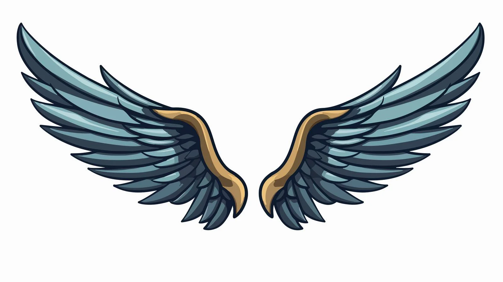 Retro Cartoon Wing Symbol Vector Illustration — free download from Dotvec
