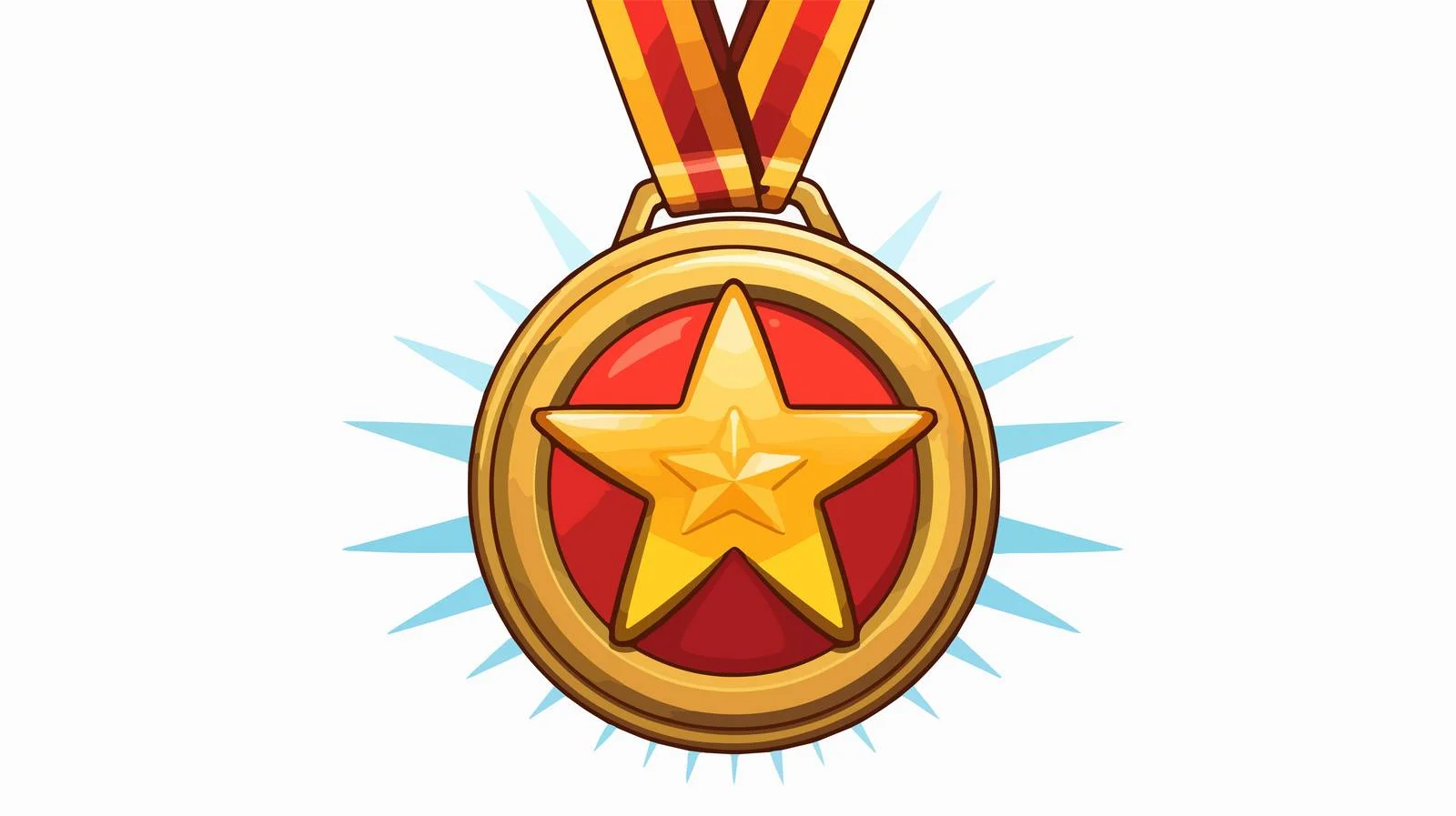 Vintage Cartoon Winners Medal Illustration — free download from Dotvec