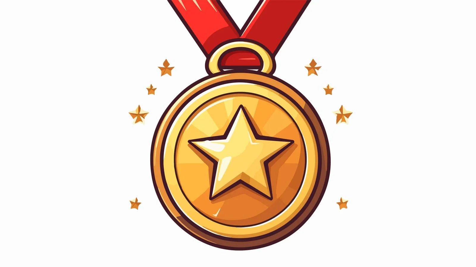 Vintage Cartoon Winners Medal Vector — free download from Dotvec