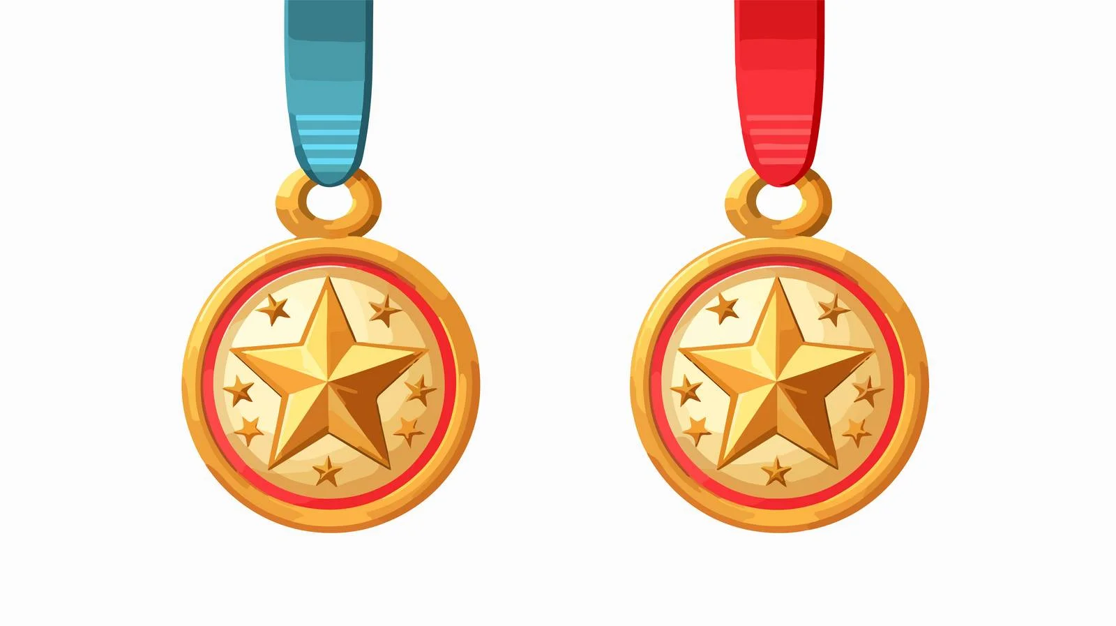 Vintage Cartoon Winners Medal Vector Illustration — free download from Dotvec
