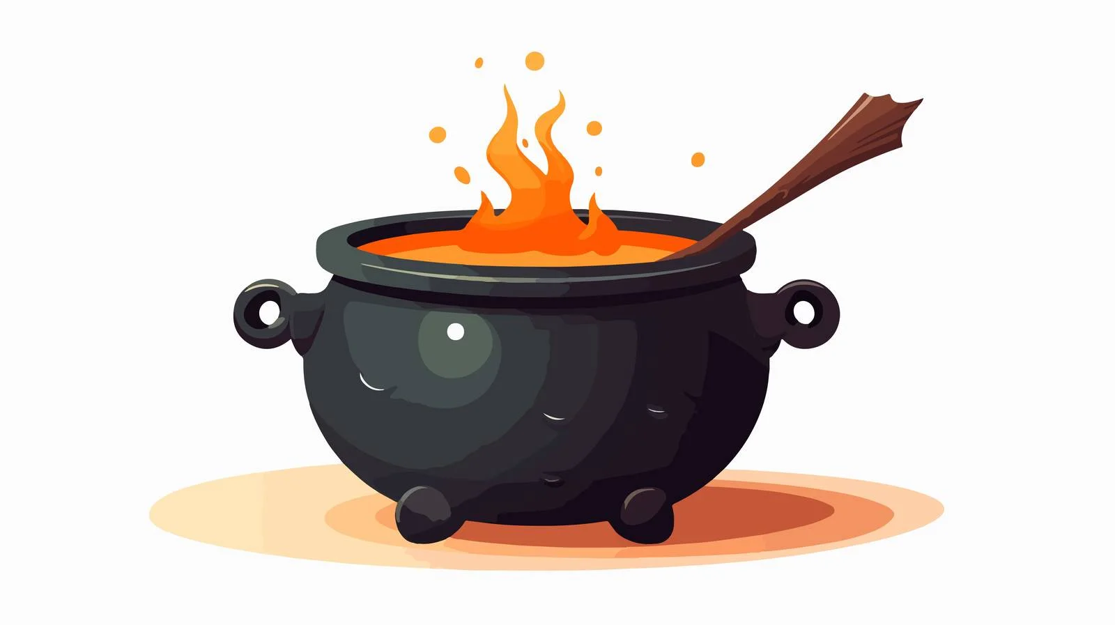 Vintage Witch Cauldron Vector Illustration — free download from Dotvec