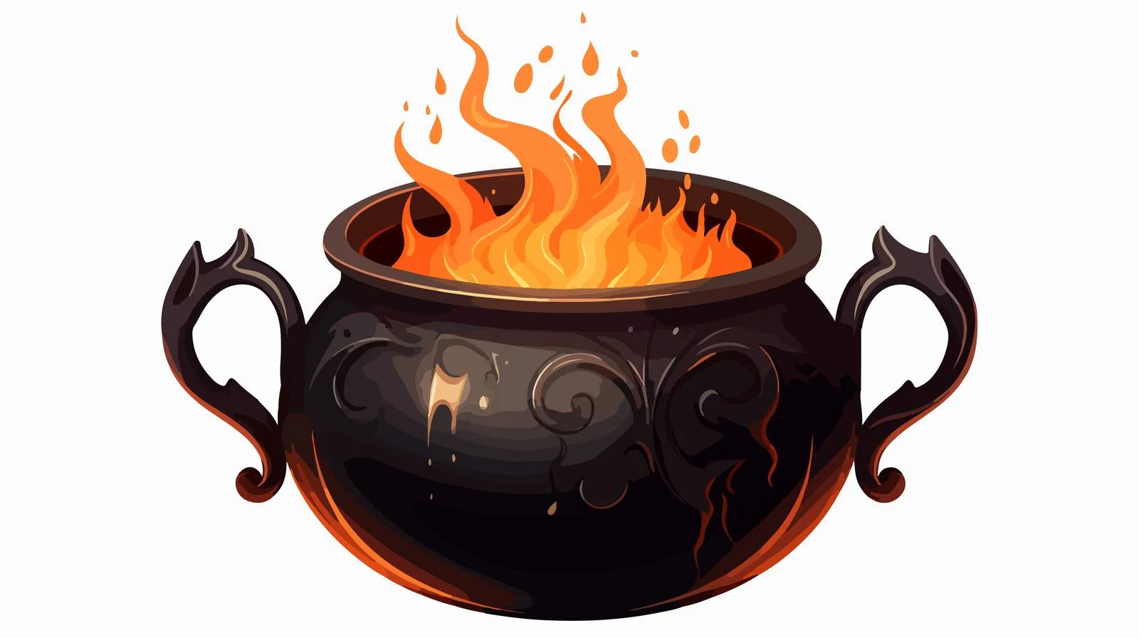 Vintage Witch Cauldron Stock Vector Illustration — free download from Dotvec