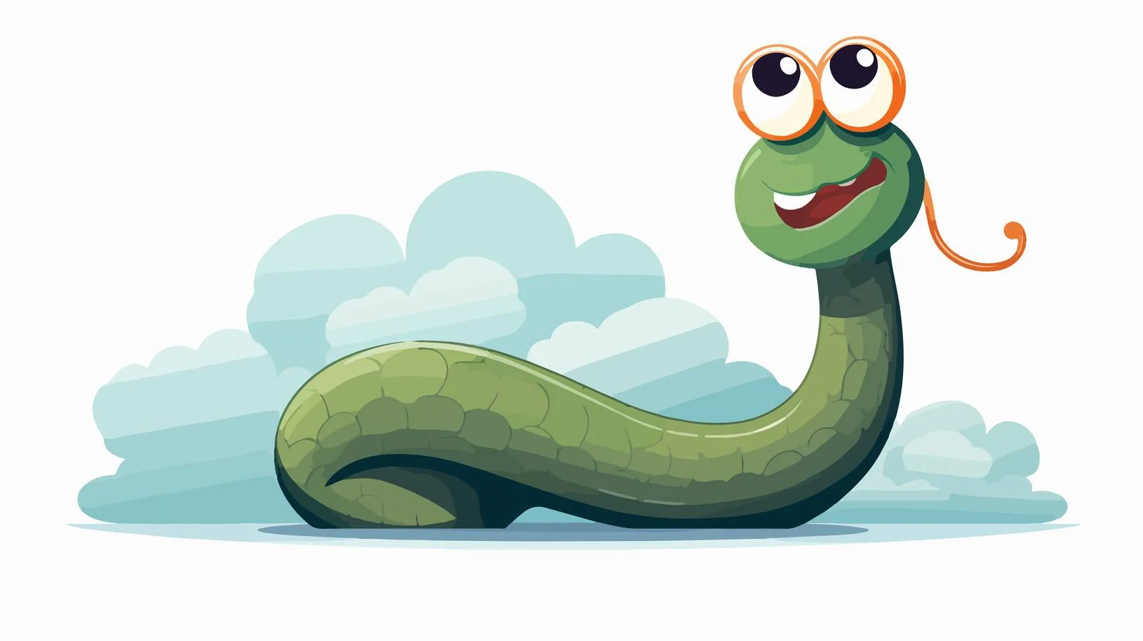 Vintage Worm with Thought Bubble Vector — free download from Dotvec