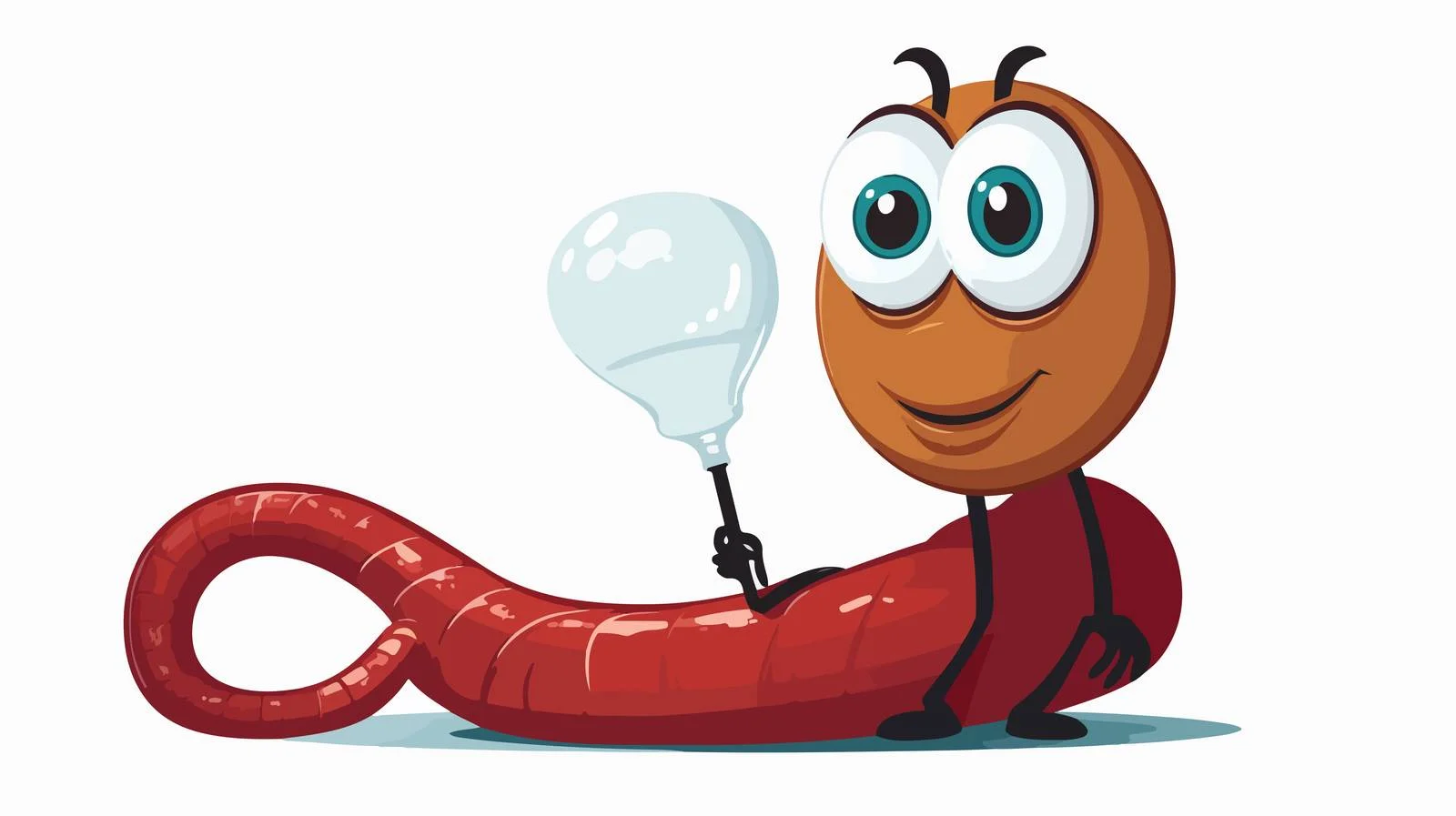 Retro Cartoon Worm Thought Bubble Vector — free download from Dotvec