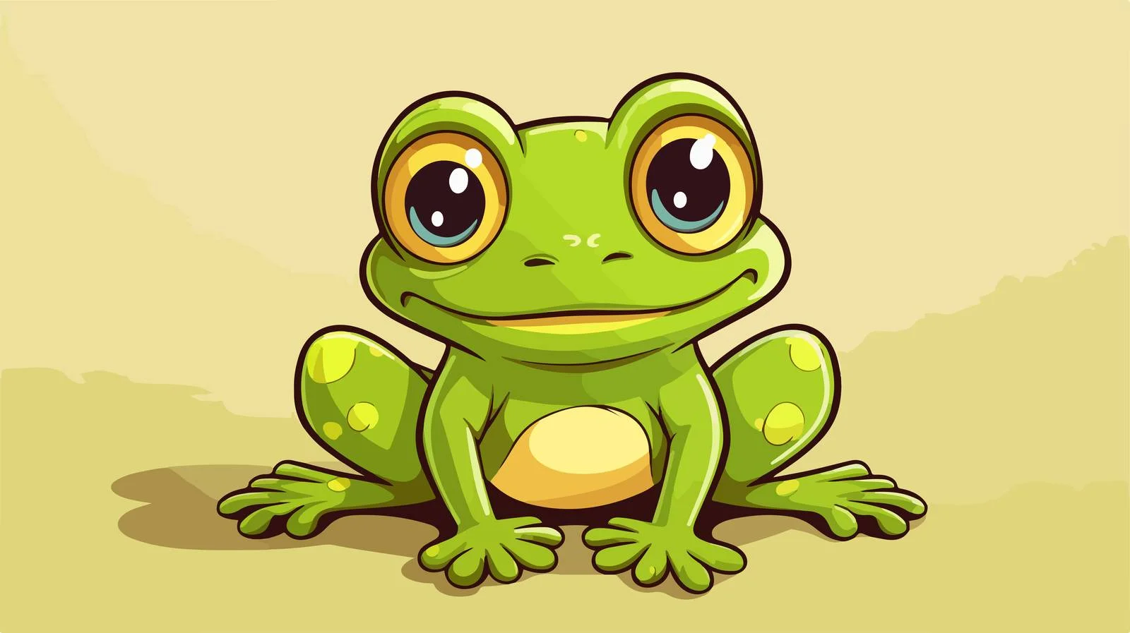 Vintage Worried Frog Stock Vector Illustration — free download from Dotvec