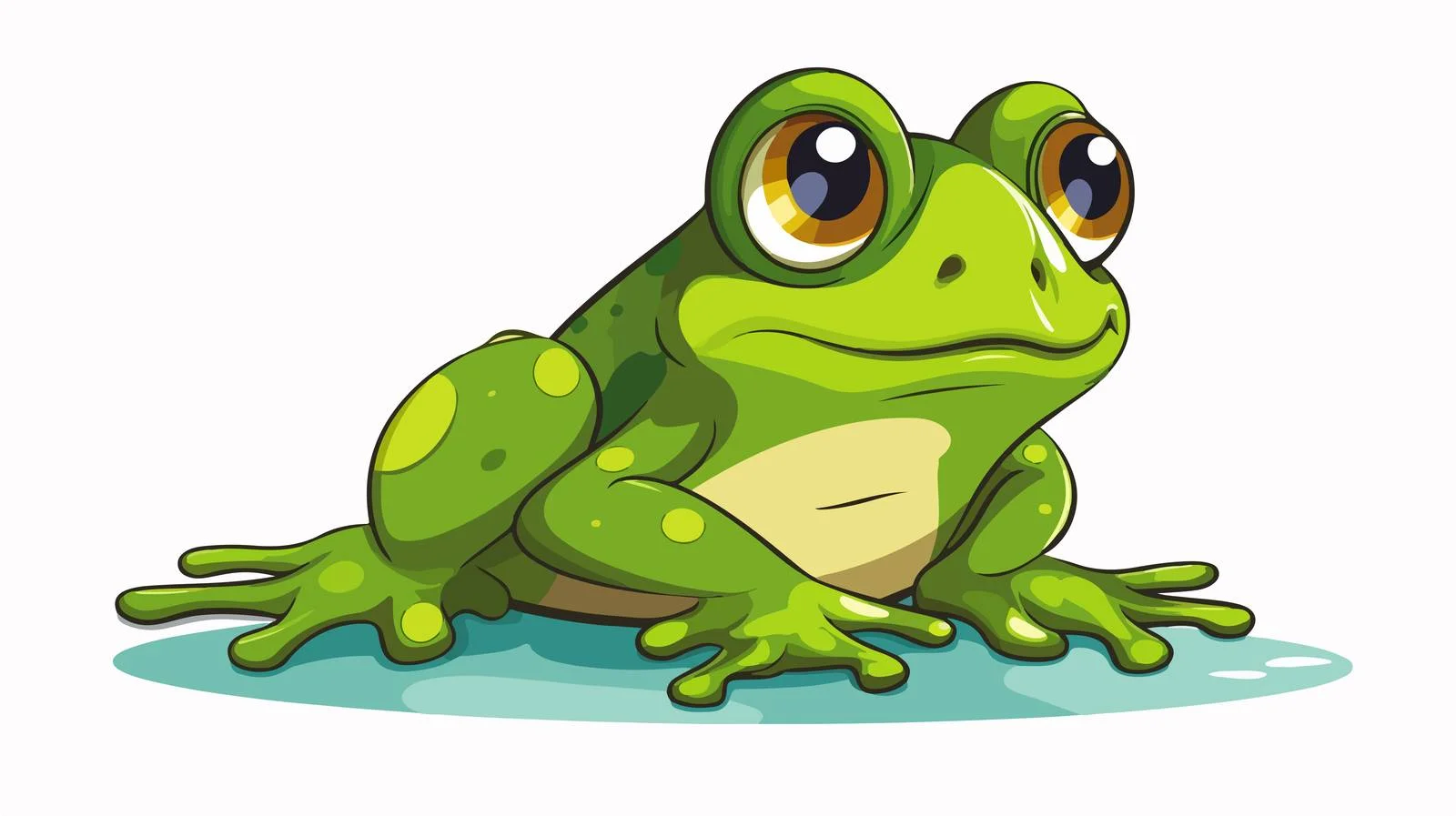Vintage Worried Frog Cartoon Vector Illustration — free download from Dotvec