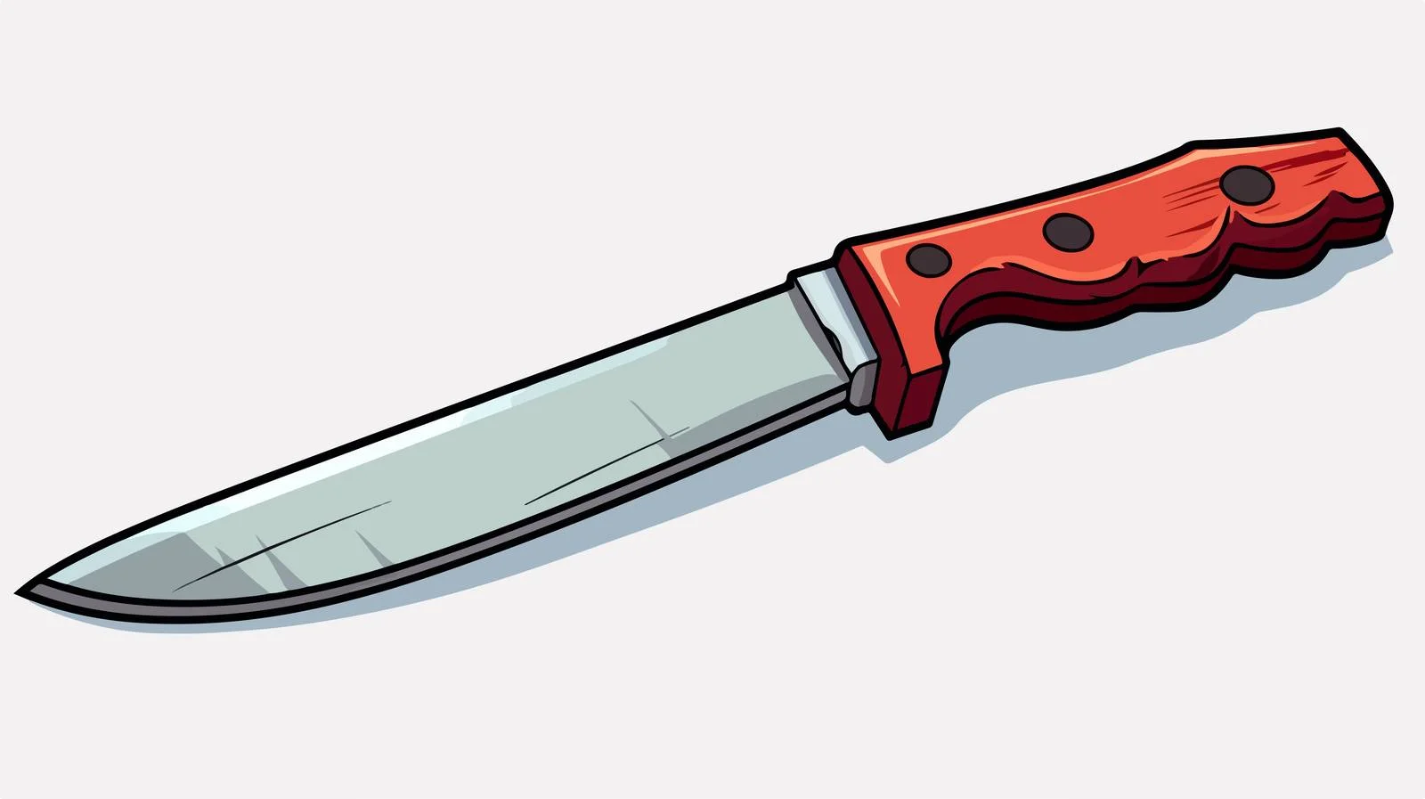 Retro Comic Kitchen Knife Scene — free download from Dotvec