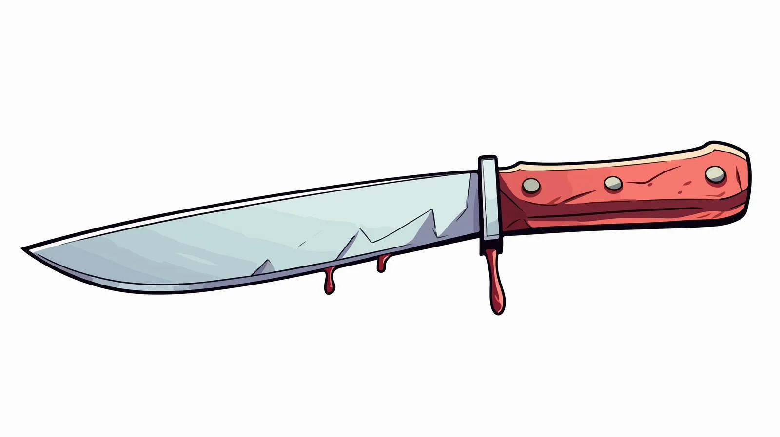 Vintage Cartoon Bloody Kitchen Knife Illustration — free download from Dotvec