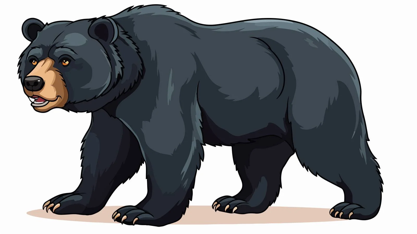 Retro Cute Bear Cartoon Illustration — free download from Dotvec