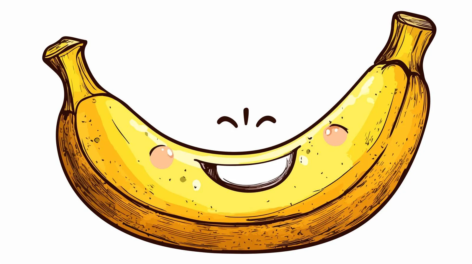 Cheerful Banana in Retro Comic Style — free download from Dotvec